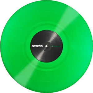 Green Serato Vinyl Record PNG