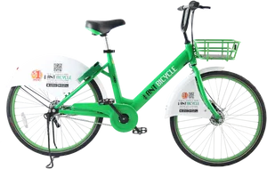 Green Shared Bicycle PNG image