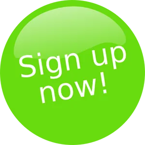 Green Sign Up Now Button PNG image