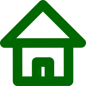 Green Simple House Clipart PNG