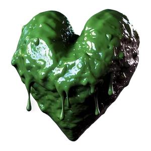 Green Slime Heart PNG Wfu