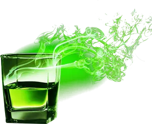 Green Smoke Glass Art PNG image