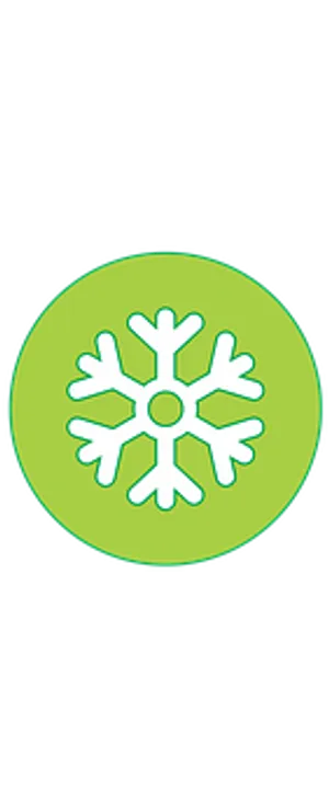 Green Snowflake Icon PNG image