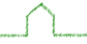 Green Soundwave House Shape PNG image