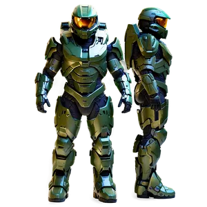 Green Spartan Master Chief Halo PNG 06252024