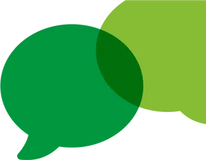 Green Speech Bubble Overlap