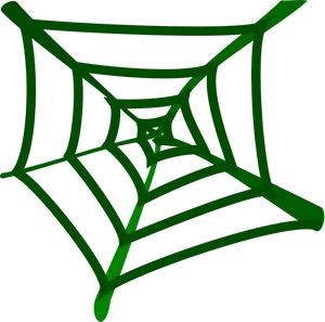 Green Spider Web Graphic