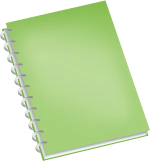 Green Spiral Notebook Graphic PNG image