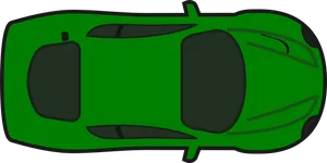 Green Sports Car Top View PNG image