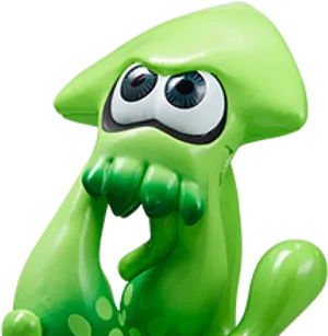 Green Squid Toy Figure PNG image