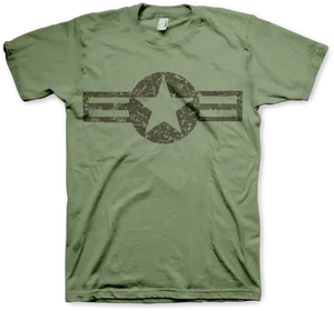 Green Star Stripe T Shirt PNG image