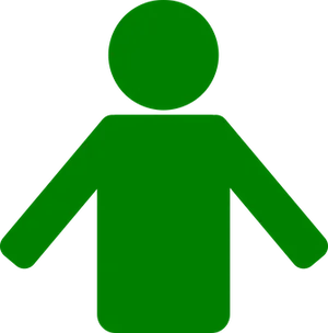 Green Stick Figure Icon