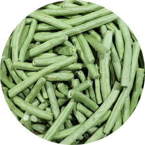 Green String Beans Circle View PNG image