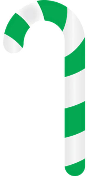 Green Striped Candy Cane