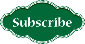 Green Subscribe Button Graphic PNG image