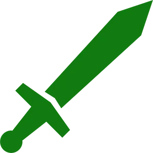 Green Sword Icon PNG image