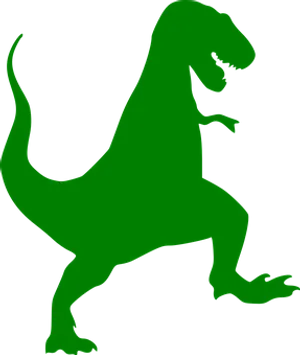 Green T Rex Silhouette PNG image
