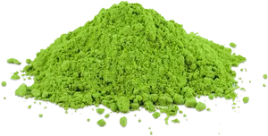 Green Tea Matcha Powder Pile PNG