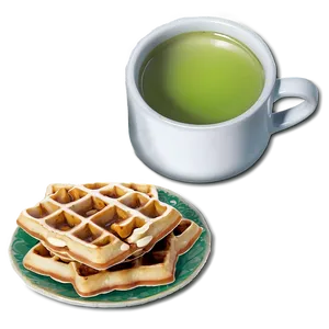 Green Tea Waffle Png 05212024 PNG image