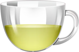 Green Teain Transparent Cup PNG image