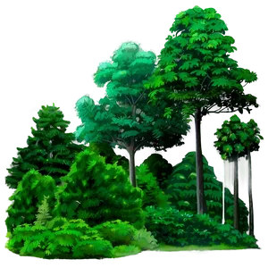 Green Tree Line PNG 96 PNG