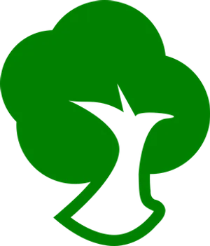 Green Tree Silhouette Graphic