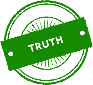 Green Truth Stamp PNG image