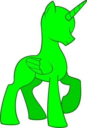 Green Unicorn M L P Base PNG image