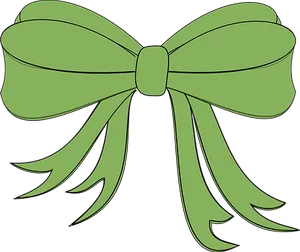 Green Vector Ribbon Bow PNG image
