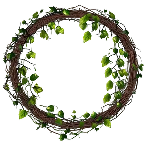 Green Vine Wreath Graphic PNG image