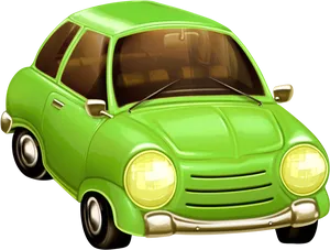 Green Vintage Car Illustration PNG