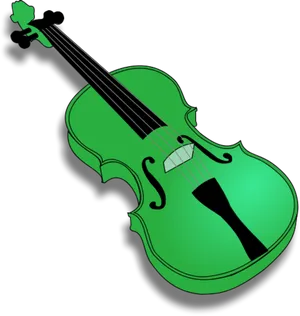 Green Violin Illustration.png PNG image