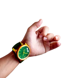 Green Watch Hands Png 06262024 PNG image