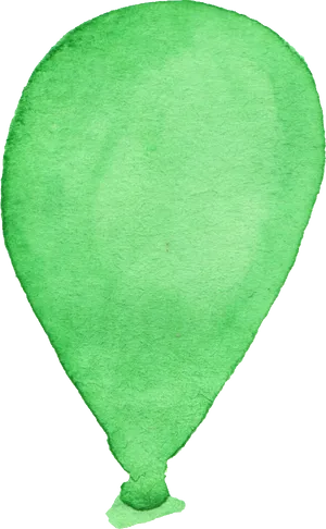 Green Watercolor Balloon PNG image