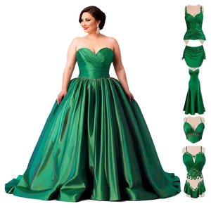 Green Wedding Gowns PNG 2 PNG