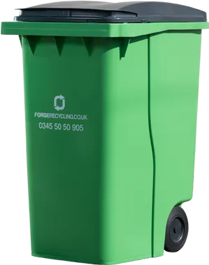 Green Wheelie Bin PNG