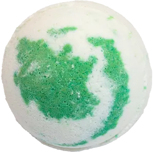 Green White Bath Bomb Circle PNG image