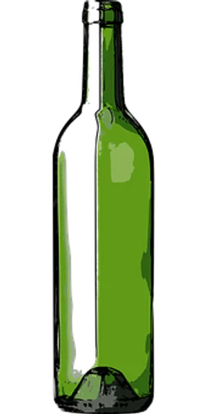 Green Wine Bottle Silhouette PNG image