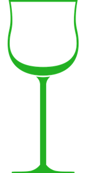 Green Wine Glass Outline