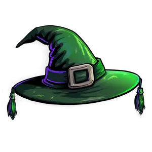 Green Witch Hat PNG 40