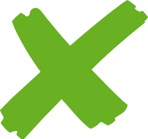 Green X Symbolon Black Background PNG image