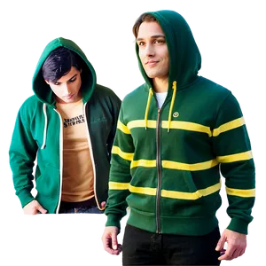 Green Zip Up Hoodie PNG 06292024 PNG