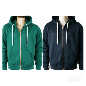 Green Zip Up Hoodie PNG Vub27 PNG