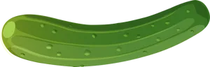 Green Zucchini Cartoon Illustration PNG