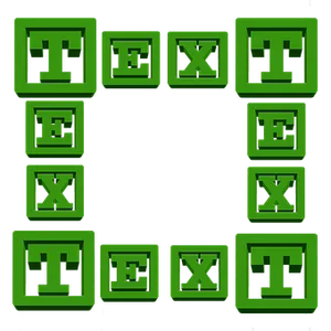 Green3 D Text Blocks