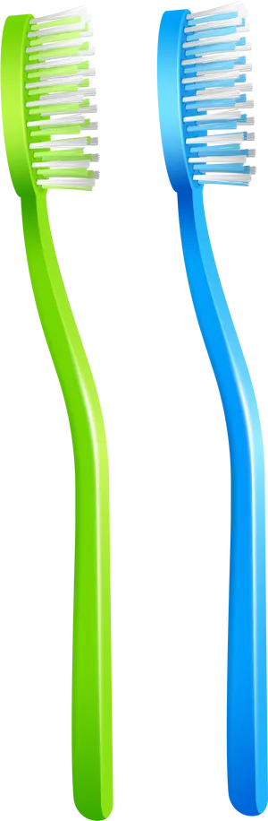 Greenand Blue Toothbrushes