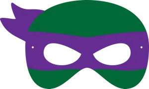 Greenand Purple Ninja Mask PNG image
