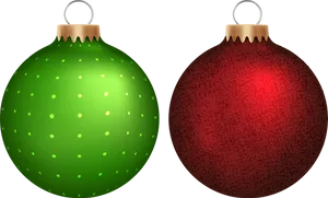 Greenand Red Christmas Baubles