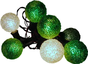 Greenand White Christmas Lights