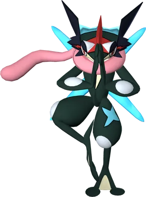 Greninja Pokemon Character Pose PNG image